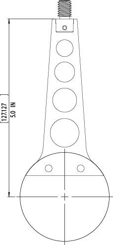 5" HOT ROD SHIFT LEVER (SILVER)